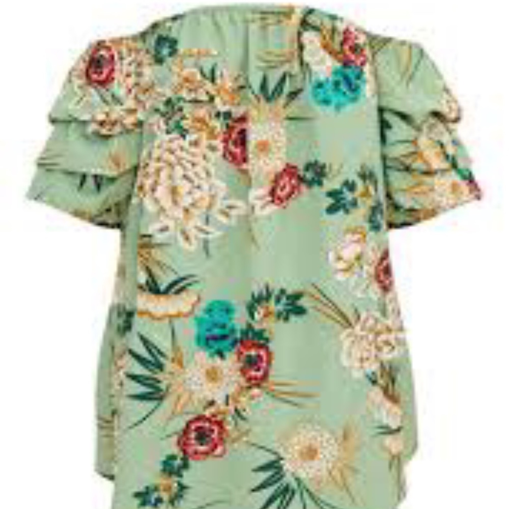 Green Floral Shift Dress